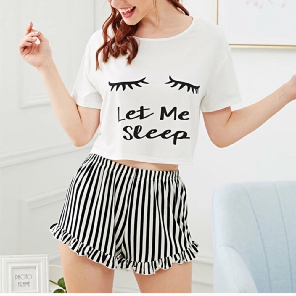 NWOT SHEIN let me sleep pajama set